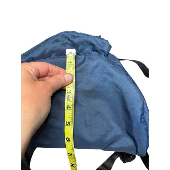 Vintage LL Bean Continental Backpack Rucksack Yellow Blue 90s Hiking - Picture 12 of 16
